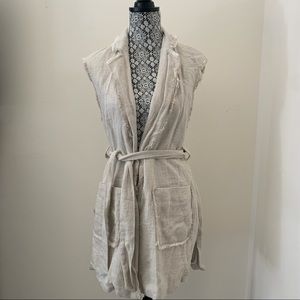 Beige Linen Vest